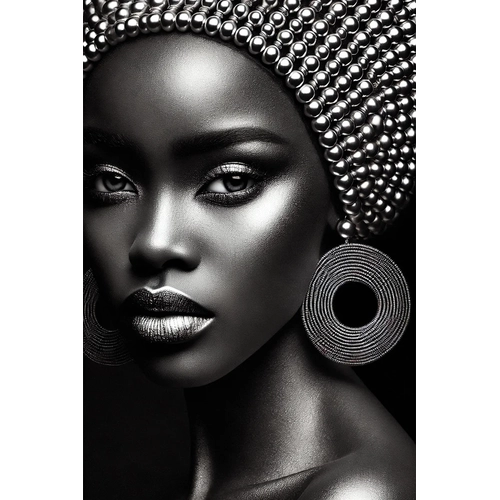 Afrikal� Siyahi Kad�n Kanvas Tablo 70x100