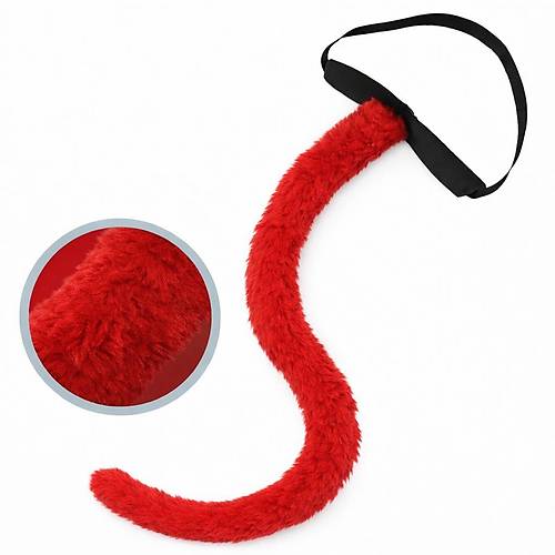 K�rm�z� Pelu� Kuyruk �ekil Verilebilir 70 cm