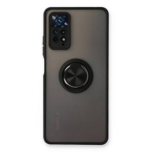Redmi Note 11 Pro K�l�f Montreal Y�z�kl� Silikon Kapak - Siyah