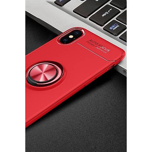 iPhone XS K�l�f Range Y�z�kl� Silikon - K�rm�z�
