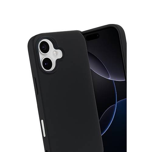 iPhone 17 Nano i�i Kadife Silikon - Siyah