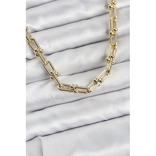 Pirin� Gold Renk Tifani Model Kad�n Kolye