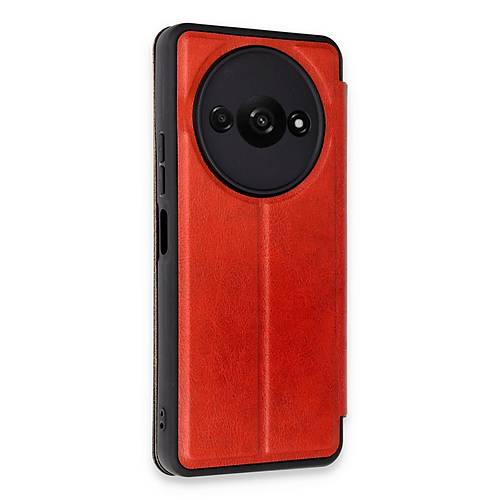 Redmi A3 4G K�l�f Flip Cover - K�rm�z�