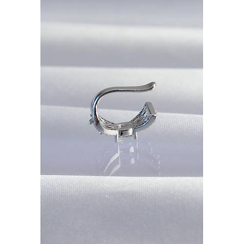 Pirin� G�m�� Renk Zirkon Ta� Kaplama Earcuff K�pe