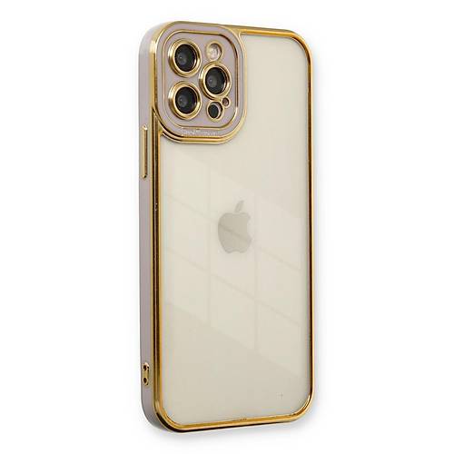 iPhone 12 Pro K�l�f Liva Lens Silikon - Lila