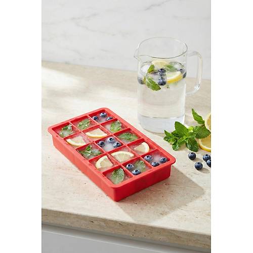 15 Hazneli Silikon Buz Kal�b� & �ok Ama�l� Buzluk Ve Dondurucu Organizeri 12x19 cm