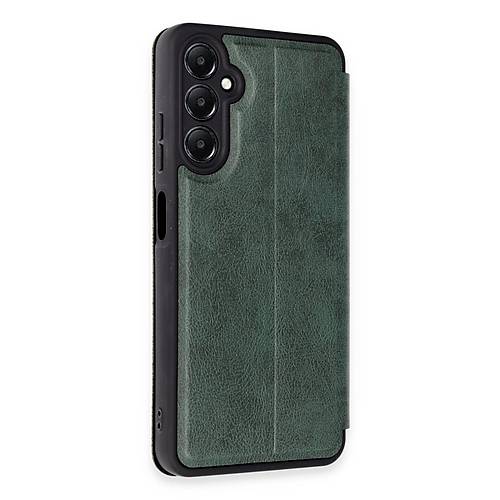 Galaxy A05S K�l�f Flip Cover - Koyu Ye�il