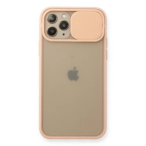 iPhone 11 Pro K�l�f Palm Buzlu Kamera S�rg�l� Silikon - Pembe