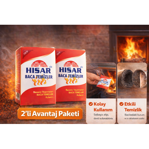 Hisar Elit Baca Temizleyici Soba ve ��mine ��in Kurum Temizleme �r�n� 2 Adet