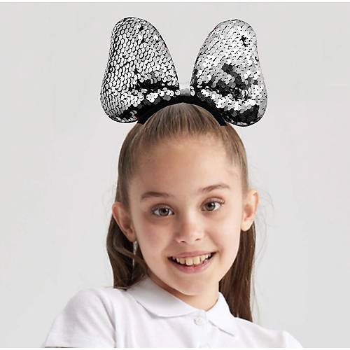 Renk De�i�tiren Pullu Payetli Fiyonk Parti Tac� Rengarenk G�m�� Renk 20x16 cm