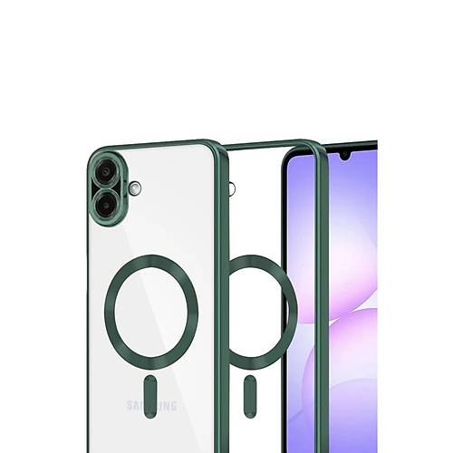 Galaxy A07 4G Kross Magneticsafe Kapak - Koyu Ye�il