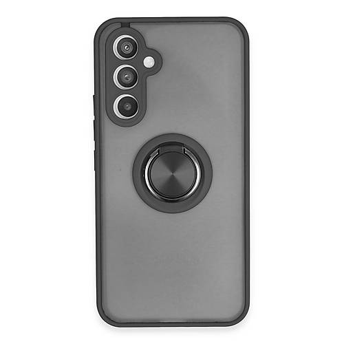 Galaxy A54 5G K�l�f Montreal Y�z�kl� Silikon Kapak - Siyah