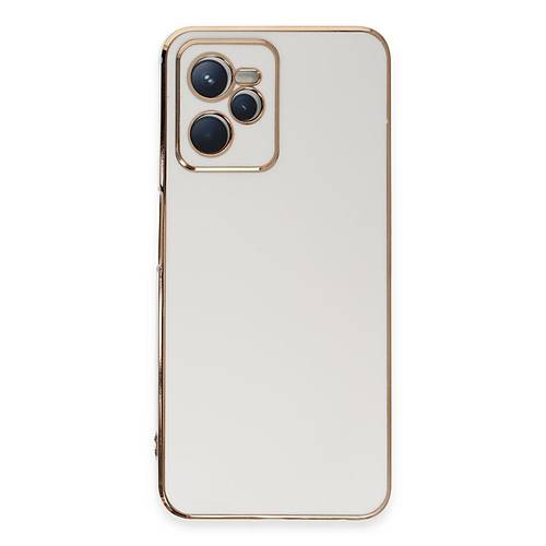 Realme C35 K�l�f Volet Silikon - Beyaz