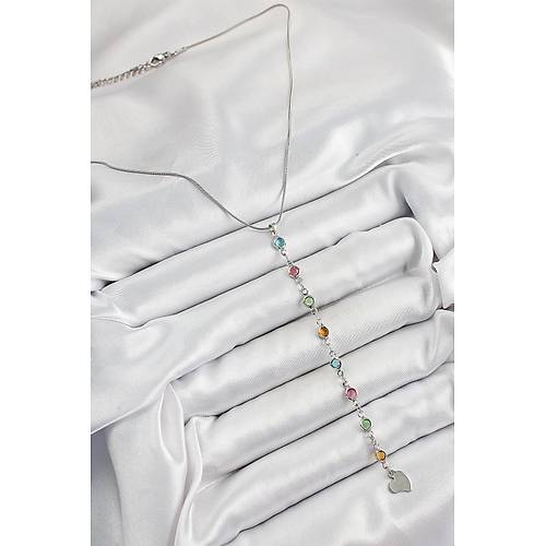 Pirin� G�m�� Renk Kar���k Renk Zirkon Ta�l� Y Kad�n Kolye