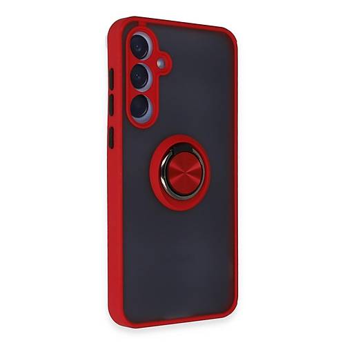 Galaxy A55 5G K�l�f Montreal Y�z�kl� Silikon Kapak - K�rm�z�