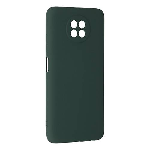 Redmi Note 9 5G K�l�f Nano i�i Kadife Silikon - Koyu Ye�il