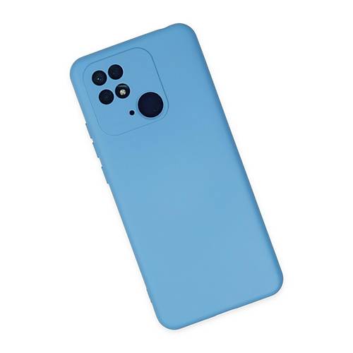 Redmi 10C K�l�f Nano i�i Kadife Silikon - Mavi