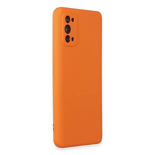 Realme 7 Pro K�l�f Nano i�i Kadife Silikon - Turuncu
