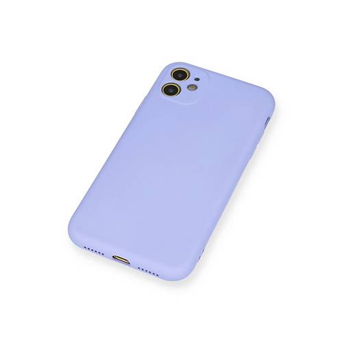 iPhone 11 K�l�f Nano i�i Kadife Silikon - Lila