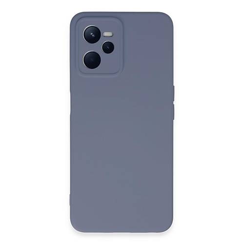 Realme C35 K�l�f Nano i�i Kadife Silikon - Gri
