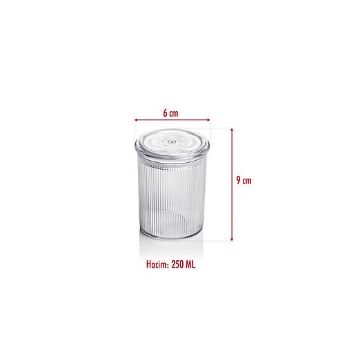 12'li Barok Yuvarlak Baharat Kavanoz Seti & Saklama Kab� & Erzak Kab� (12*250 ML)