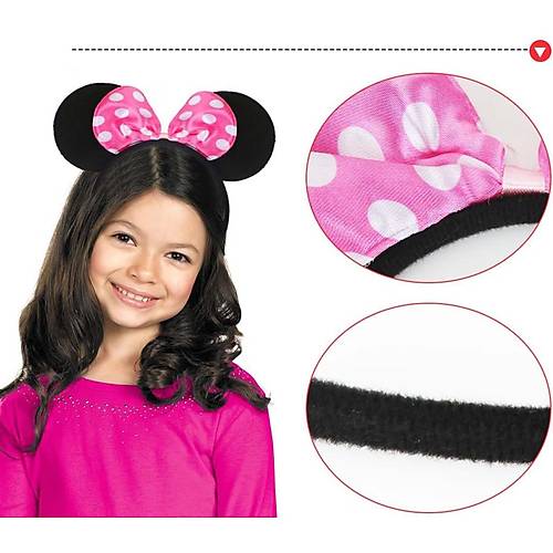 Pembe Fiyonklu Minnie Mouse Tac� Mini Kulak