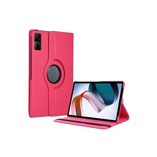 Redmi Pad SE 4G K�l�f 360 Tablet Deri K�l�f - Pembe