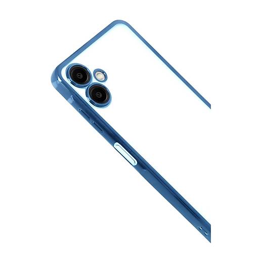 Galaxy A07 4G Razer Lensli Silikon - A��k Mavi