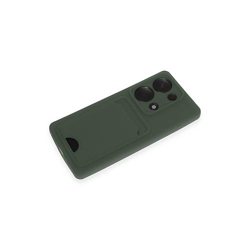 Redmi Note 13 Pro 4G K�l�f Kelvin Kartvizitli Silikon - Koyu Ye�il