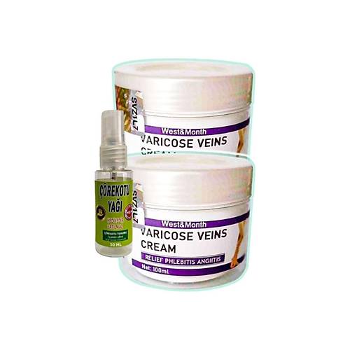 West & Month Varicose Veins Bak�m Kremi 100 ml x 2 adet + ��rek Otu Ya�� 30 ml
