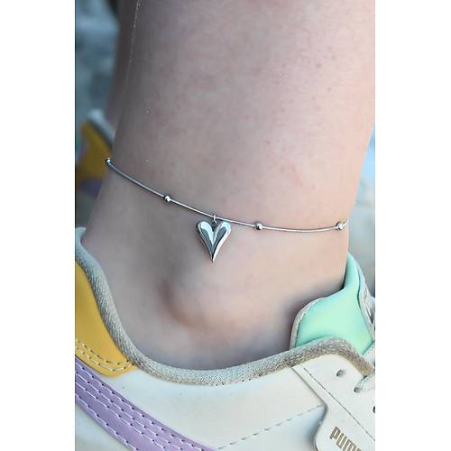 316L �elik G�m�� Renk Kalp Fig�r Kad�n Halhal