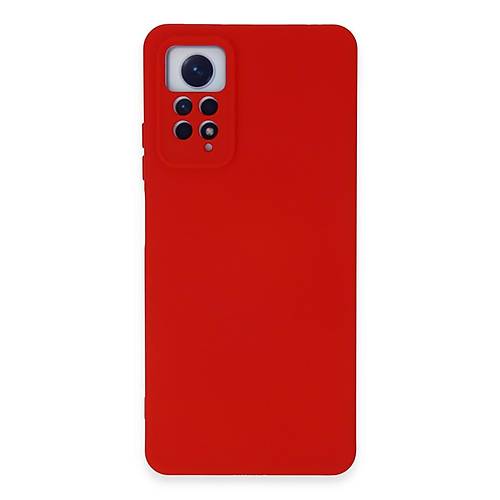 Redmi Note 12 Pro 4G K�l�f Nano i�i Kadife Silikon - K�rm�z�