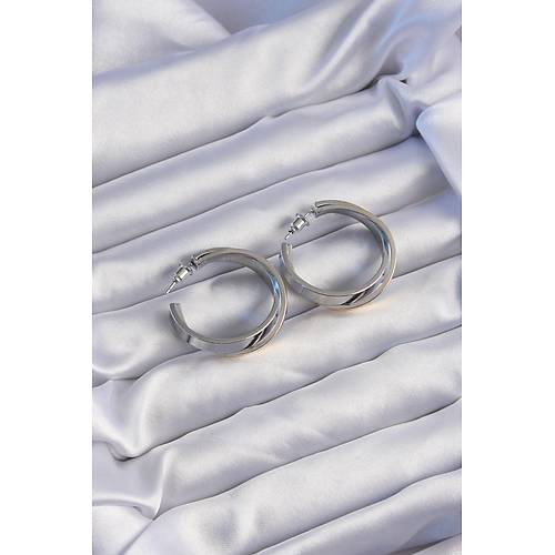 Pirin� Gold G�m�� Renkli Halka K�pe