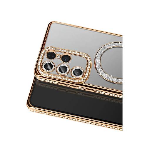 Galaxy S26 Ultra Joke Simli Magneticsafe K�l�f - Gold