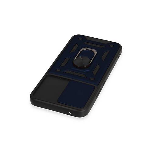 Galaxy A34 5G K�l�f Pars Lens Y�z�kl� Silikon - Lacivert