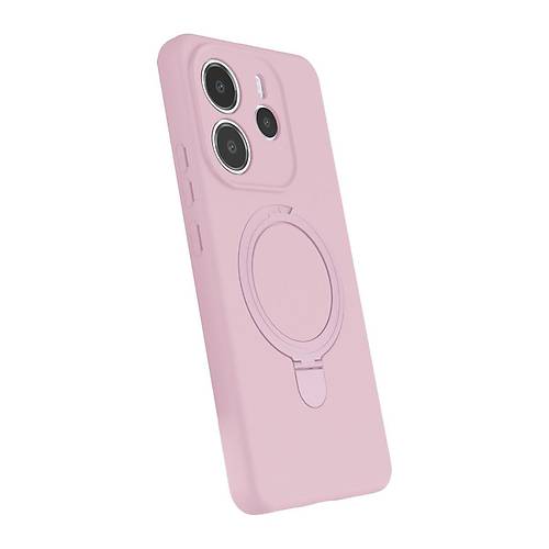 Redmi Note 14 4G Regal Magsafe Standl� Kapak - A��k Pembe