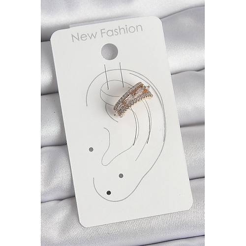 Pirin� Gold Renk Zirkon Ta�l� 3'L� S�ral� Model Kad�n K�k�rdak K�pe