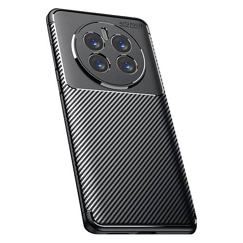 Realme 12 Pro Plus K�l�f Auto Focus Karbon Kapak - Siyah