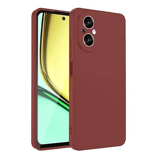 Realme 12 Lite K�l�f First Silikon - Bordo