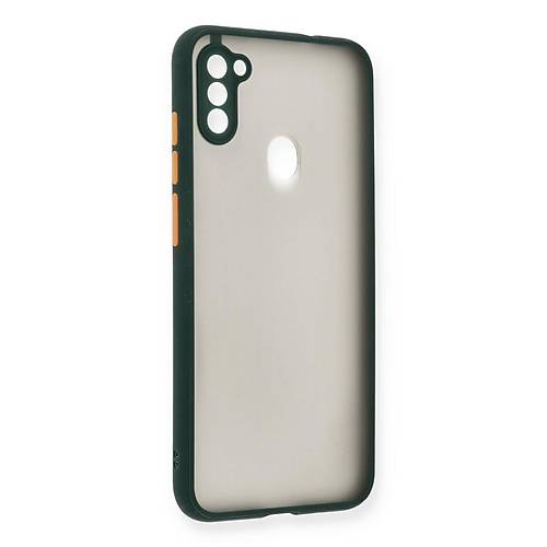 Galaxy A11 K�l�f Montreal Silikon Kapak - Ye�il