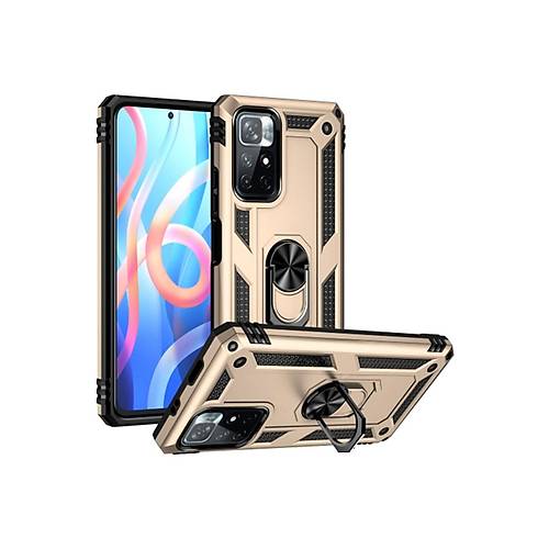 Redmi Note 11T K�l�f Sofya Y�z�kl� Silikon Kapak - Gold