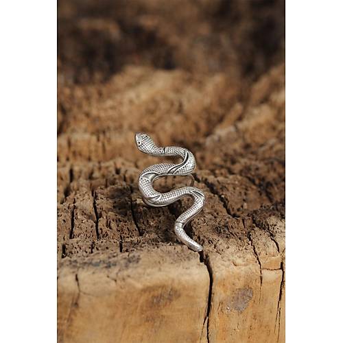 Otantik Y�lan Tasar�ml� Ayarlamal� Kad�n Y�z�k