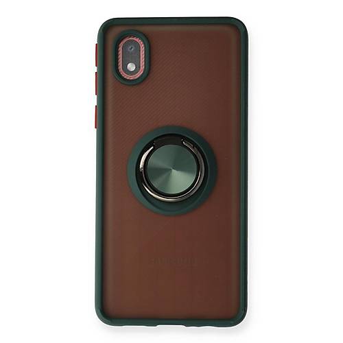 Galaxy A01 Core K�l�f Montreal Y�z�kl� Silikon Kapak - Ye�il