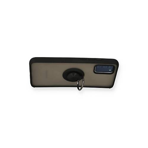 Galaxy A02S K�l�f Montreal Y�z�kl� Silikon Kapak - Siyah
