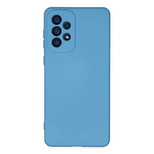 Galaxy A53 5G K�l�f Nano i�i Kadife Silikon - Mavi
