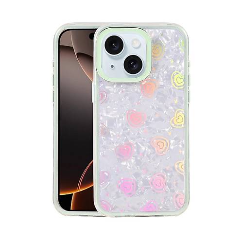 iPhone 15 Lumi Desenli Kapak - Ye�il