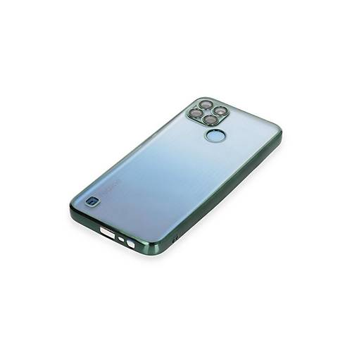 Realme C25Y K�l�f Razer Lensli Silikon - Ye�il