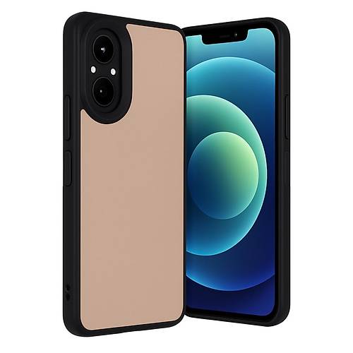Realme 12 Lite K�l�f Aras Deri Kapak - Pudra
