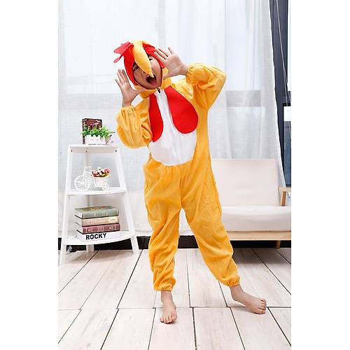 �ocuk Horoz Kost�m� - Tavuk Kost�m� 2-3 Ya� 80 cm