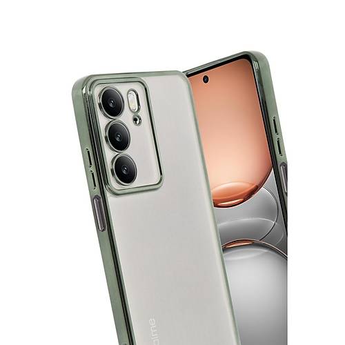 Realme C75 4G K�l�f Razer Lensli Silikon - Ye�il